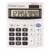 REBELL RE-SDC410 BX Semi-Desktop Calculator, 10-Digit LCD, Dual Power (Solar & Battery), Black