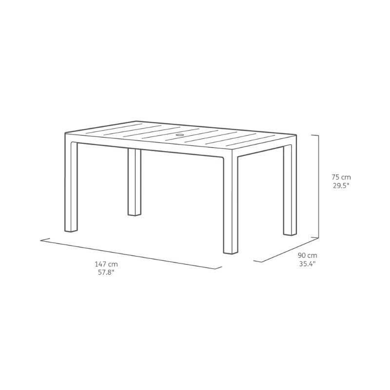 KETER Garden table Julie (in foil) beige