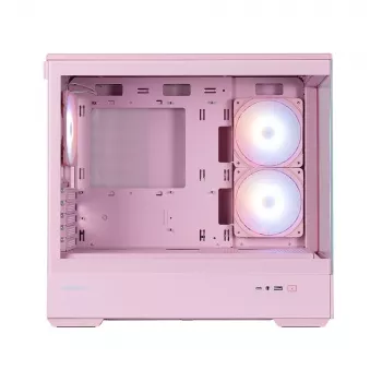 Zalman P30 V2, mATX Mini Tower PC Case, 3 x 120mm ARGB Fans, Pink