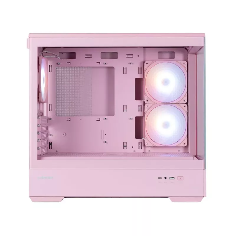 Zalman P30 V2, mATX Mini Tower PC Case, 3 x 120mm ARGB Fans, Pink