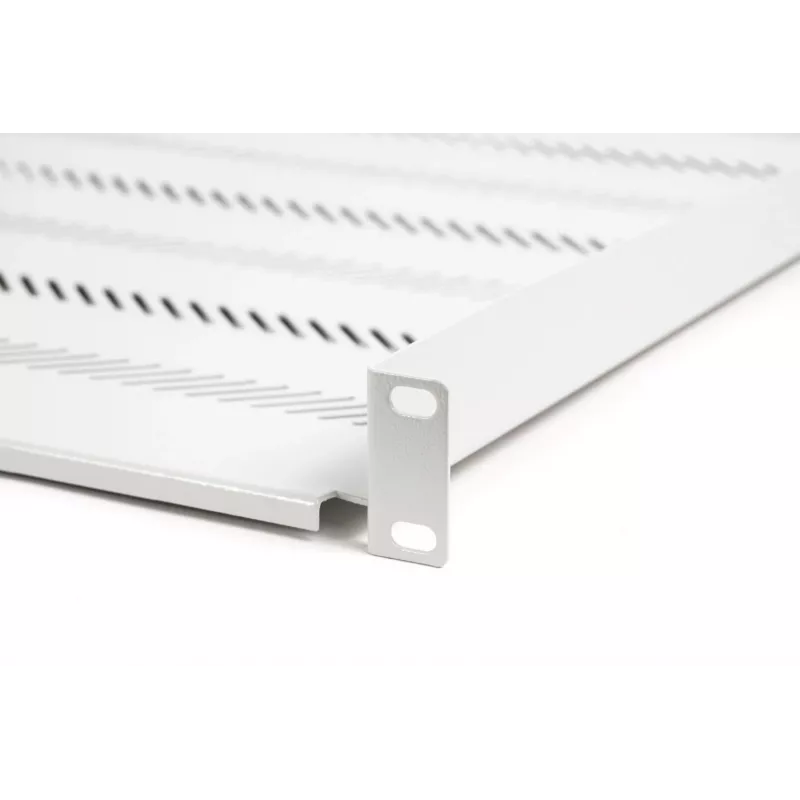 DIGITUS TN-19-550-1U-GY 1U Fixed Rack Shelf, 550 mm Deep, Grey RAL 7035, 25 kg Load
