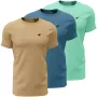 Men's T-shirt 4F M4481 3-pack beige, blue, mint 4FWSS26TTSHM4481 91S L