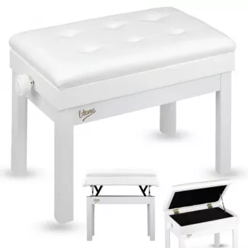 V-TONE PB2 WH ława do pianina keyboardu biała tapi