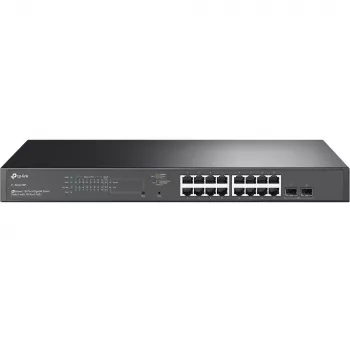 TP-Link JetStream TL-SG2218P przełącznik sieciowy Zarządzany L2/L2+ Gigabit Ethernet (10/100/1000) Obsługa PoE 1U Czarny
