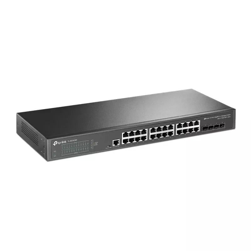 TP-Link JetStream TL-SG3428X przełącznik sieciowy Zarządzany L2+/L3 Gigabit Ethernet (10/100/1000) 1U Czarny