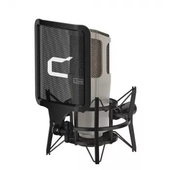 Comica STM01 USB Condenser Microphone with Cardioid Polar Pattern, 24-bit/48kHz, Real-time Monitoring, Gain Control, Mute, All-metal Body, Desktop Stand, Pop Filter