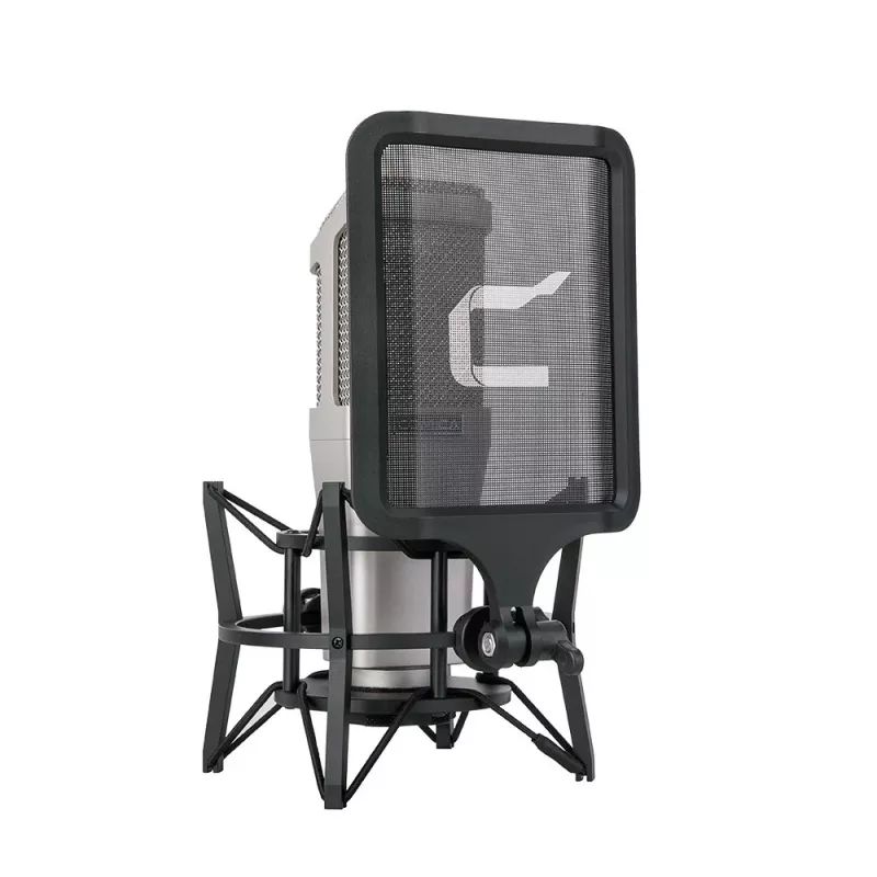 Comica STM01 USB Condenser Microphone with Cardioid Polar Pattern, 24-bit/48kHz, Real-time Monitoring, Gain Control, Mute, All-metal Body, Desktop Stand, Pop Filter