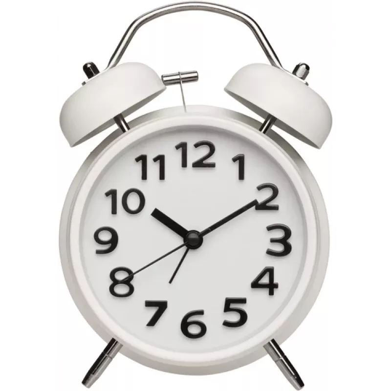 TFA Dostmann Twin Bell Alarm Clock White 60.1040.02