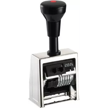 REINER SCT B6 Automatic Numbering Machine, 6 Digits, 5.5 mm, High-Gloss Chrome Metal