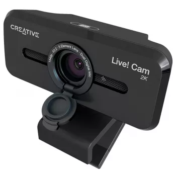 Creative Live! Cam Sync V3 2K QHD Webcam with Dual Microphones and Privacy Shutter, Black
