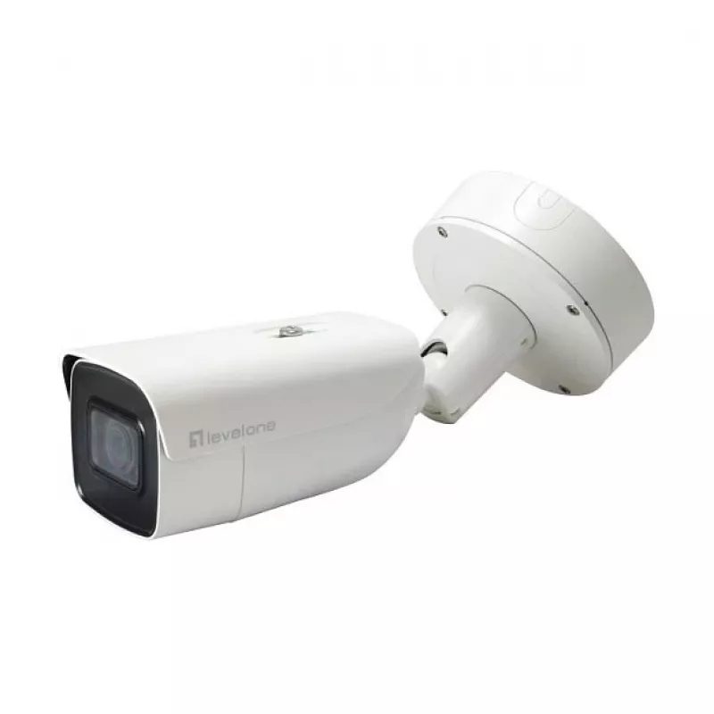 LevelOne FCS-5212 6MP Outdoor Bullet IP Camera with Motorized Varifocal Lens, H.265, IR Night Vision, PoE, IP66, IK10