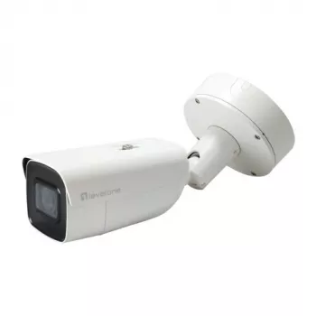 LevelOne FCS-5212 6MP Outdoor Bullet IP Camera with Motorized Varifocal Lens, H.265, IR Night Vision, PoE, IP66, IK10