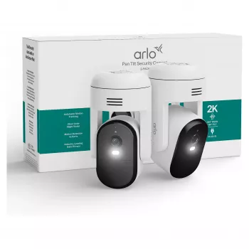Arlo Essential 3 2K PTZ Security Camera (2-Pack, White)