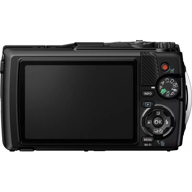 OM System Tough TG-7 Black Rugged Compact Camera, 12 MP, 4K Video, Waterproof 15m