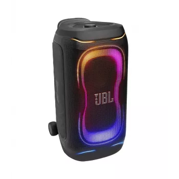 JBL PartyBox 330 Portable Party Speaker with 240W RMS, 18h Battery, IPX4 Splashproof, Bluetooth 5.1, Dynamic Light Show, Wheels & Telescopic Handle, Black