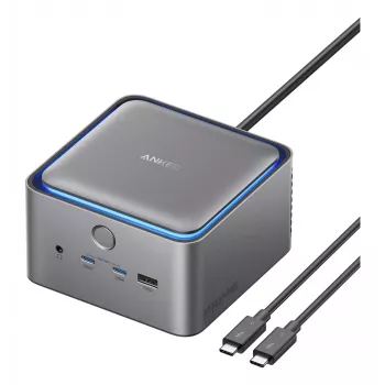 Anker Prime 14-in-1 Thunderbolt 5 Docking Station, 140W Power Delivery, 8K Dual Display, Active Cooling (A83B53A1)