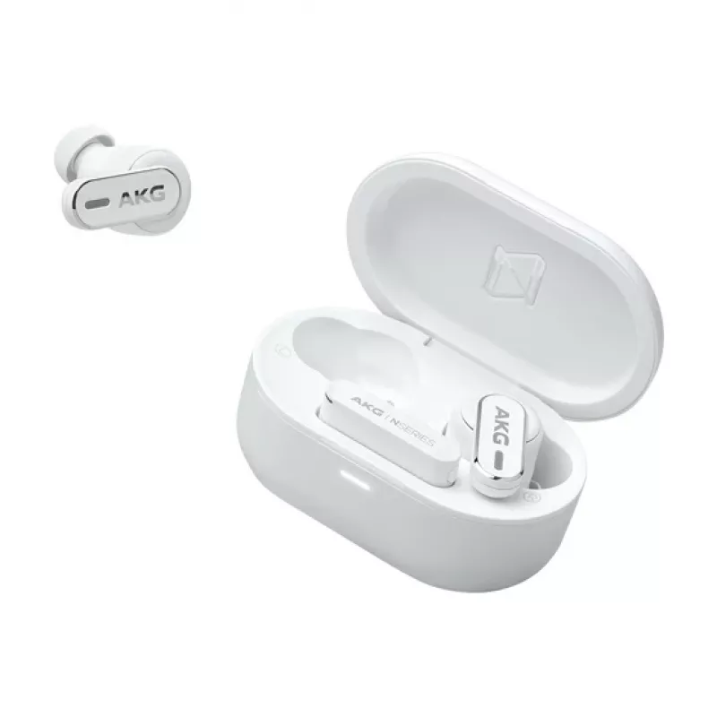 AKG N5 Hybrid Wireless Noise-Cancelling In-Ear Headphones White Bluetooth 5.3