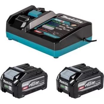 Makita 1916Y1-1 Power Source Kit for 40V XGT Tools (2x BL4040F 4.0Ah Batteries & DC40RA Rapid Charger)