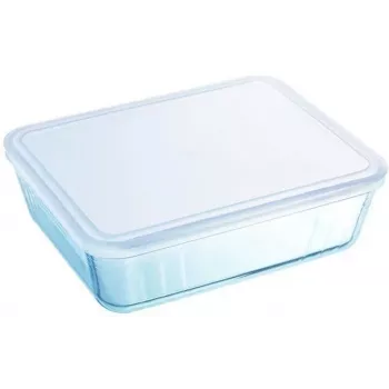PYREX Casserole Dish with Lid, 0.8 L, Round, Borosilicate Glass