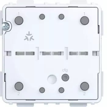 Hager Matter Smart Push-Button, Flush-Mounted, 1-Gang, White WAC1010