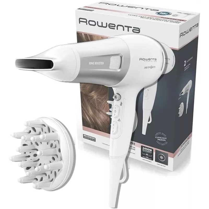Rowenta Power 2100W Hair Dryer White/Silver