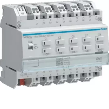 Hager TYAS610D KNX Switch/Blind Actuator 10/5-Fold 16A C-Load Secure