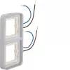 Hager WNA712 W.1 1-Gang Cover Frame with Blue LED Illumination, 230V, Polar White