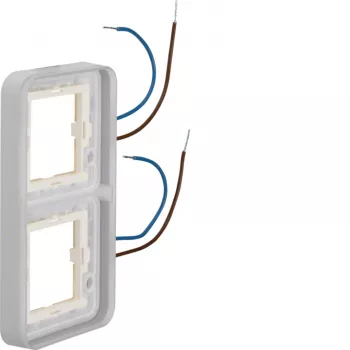 Hager WNA712 W.1 1-Gang Cover Frame with Blue LED Illumination, 230V, Polar White