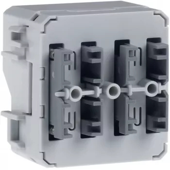 HAGER WNT302 KNX Push-Button Sensor, 1-Gang, 2 Switching Points, Flush-Mounted, Polar White