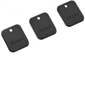 HAGER XVA400 RFID Key Fob 3-Pack (MIFARE Classic, 13.56 MHz, Black)
