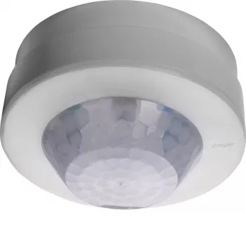 Hager EER513 360° Surface-Mount PIR Motion Detector, 20 m Range, IP55, White