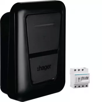 Hager witty solar II XVL122SFL 22kW Type 2 Socket EV Charging Station with Solar Optimization