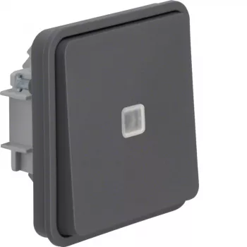 HAGER WNA003 Control Changeover Switch with Rocker W.1, 1-Pole, 10 AX, 250 V AC, Polar White