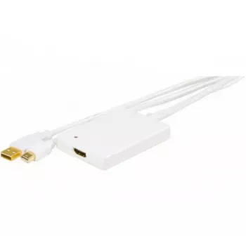 EXERTIS CONNECT Mini DisplayPort 1.1 to HDMI Converter with USB Audio, DP Male + USB Male to HDMI Female, Black 127406