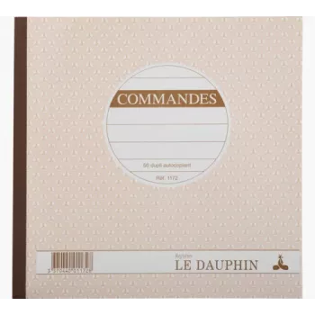 Le Dauphin Manifold Commandes Order Form Pad, 210 x 210 mm, 2-Part Carbonless, 50 Sets, White/Yellow (1172D)