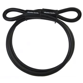 Master Lock 72EURD Security Cable with Looped Ends, 4.5 m Braided Steel, Black