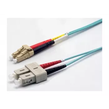 Ekivalan OM3 Duplex Fibre Patch Cable LC/SC 2m Aqua COZOM3DCLC2SA0020A