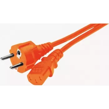 EXERTIS CONNECT Power Cable, Schuko to IEC C13, Orange, 1.8 m 808073