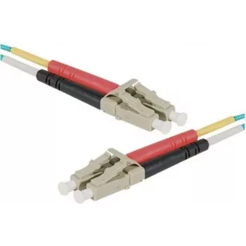 EXERTIS CONNECT HD OM3 LC Duplex Fibre Patch Cable, 50/125 µm, Aqua, 0.5 m 392720
