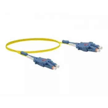 Exertis Connect LC/UPC to LC/UPC Singlemode OS2 Duplex Fibre Patch Cable, 10m, Yellow, LSZH 392936