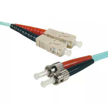 Exertis Connect HD OM3 Fibre Patch Cable, 50/125 µm, 2x ST to SC Duplex, Aqua, 15 m 392767