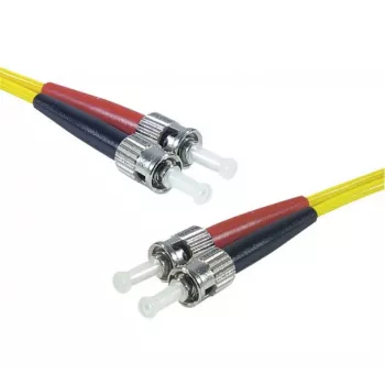 EXERTIS CONNECT Fibre Optic Patch Cable Eco, OS2 Singlemode, Duplex ST/UPC to ST/UPC, Yellow, 1.0 m 392891