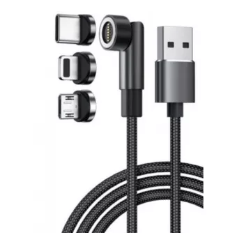 Exertis Connect USB 3-in-1 Charging Cable with USB-C, Micro-B, Lightning (640297)