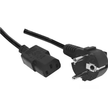 Exertis Connect Power Cable, Angled Schuko Plug to IEC C13 Socket, Halogen-Free, Black, 1.8 m (807950)