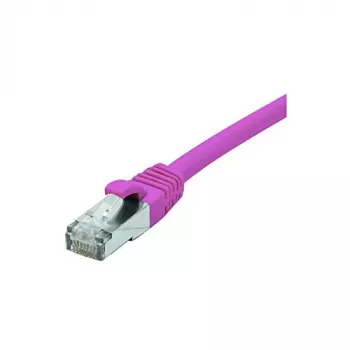 EXERTIS CONNECT Cat. 6 F/UTP Patch Cable, PoE, Halogen-Free, Pink, 1.0 m, RJ45 with Latch Protection 854433