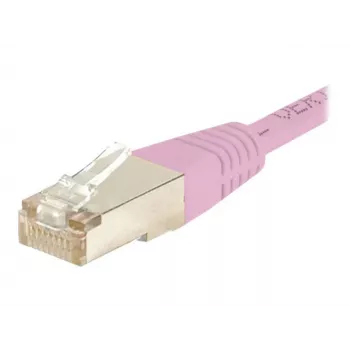 Exertis Connect 854479 Cat.6 S/FTP PiMF Patch Cable, 0.7 m, Pink, Slim Bend Protection