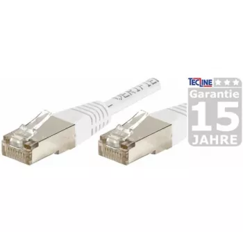 EXERTIS CONNECT Cat.6 S/FTP PiMF Patch Cable, RJ45, White, 30 m 856935