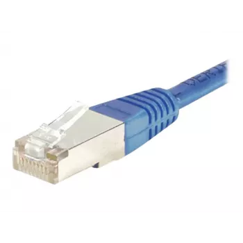 EXERTIS CONNECT Cat.5e F/UTP Patch Cable, Blue, 0.15 m, Slim Snagless Boot 857100