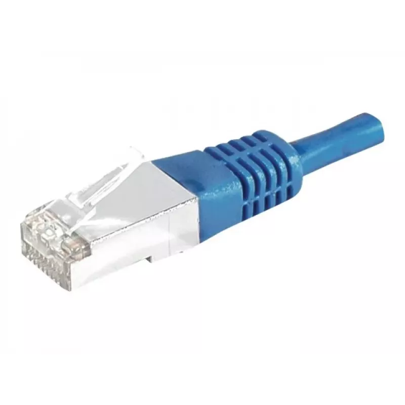 EXERTIS CONNECT Cat.6a F/UTP Patch Cable, 3m, Blue, 10 Gbps, Slim Bend Protection 859521