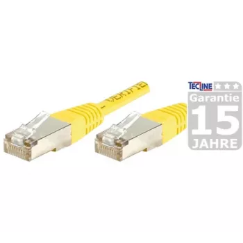 EXERTIS CONNECT Cat.6A S/FTP Patch Cable, 10 m, Yellow, Slim Snagless Boot, 10 Gbps 858337